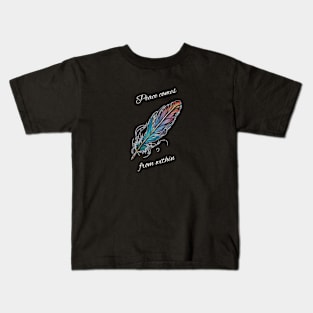 Magical Feather - Peace Comes from Within Kids T-Shirt